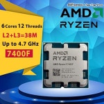 새로운 AMD Ryzen 5 7400F 6 코어 12 스레드 100- 000001845 L3=32M 4.7GHz 소켓 트레이(쿨러 없음) : 피제이유통