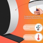 1cm 12 2m 2인치 40피트 파이프 단열 테이프 알루미늄 호일이 있는 자체 접착 방수 : 바란니