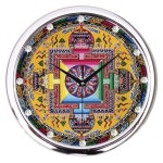 빈티지 부처님 만다라 Thangka 예술 벽시계, 경전 벽 예술 시계, 종교 믿음 요가 홈 장식 선물 : 한강무역상사28