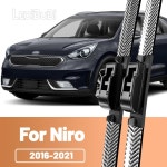 2pcs 앞 유리 앞 유리 와이퍼 블레이드 Kia Niro 용 탄소 섬유 와이퍼 2016 : 아이원디자인