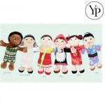 다문화 손인형 6종세트 구연동화 역할놀이 인형극무대 소품 어린이집 교구 장난감 : 옐로우픽스