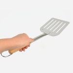 나무 손잡이 핸들 스텐 뒤집개 뒤집기 대형 주방 식당 음식점 조리 국자 주걱 : 서원산업