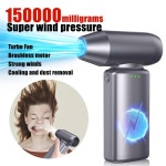 JKUOO  공기 송풍기 150000   RPM   컴퓨터 키보드 클리너 공기 먼지떨이  건조기 : 식스틴센스