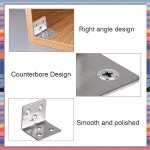 Stainle 선반브라켓 꺽쇠 AFBC Braces ets Bra Corner 50Pcs Silver : 오성마켓몰6