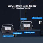 STUDIOFI닉스 3.5인치 야외 블루투스 스피커 방수 유선 3가지 방법 200W 업그레이드 프리미엄 벽걸이 파티오 데크 실내 실외 블랙 에서... 