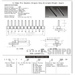 50 개 2.54mm 1x40P 21mm 긴 핀 헤더 스트레이트 단일 행 플라스틱 고 금도금   J2023 : 지산국제물류