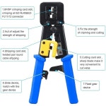 RJ45 크림퍼 핸드 네트워크 툴 플라이어 cat5 cat6 8p8c 케이블 스트리퍼 프레스 클램프 집게 클립 : 식스틴센스