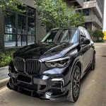 X5 G05 바디 키트용 T 스타일 고품질 건식 탄소 섬유 앞 범퍼 가장자리 립 : 프라임무역63