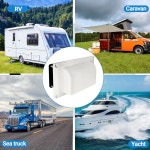 2 PCS RV 측면 통풍 팬, 12V 25W 공기 환기 배기 캠핑카 트레일러 보트 해양 요트용 카라반 모터홈 액세서리, 화이트 Black : 에이스스타트