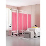 병원칸막이 파티션 진료실 보건실 블루 한의원 가리개 학교 프레임 접이식 병실 커텐 바퀴 : 에스디글로벌1