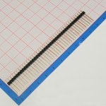 50 개 2.54mm 1x40P 21mm 긴 핀 헤더 스트레이트 단일 행 플라스틱 고 금도금   J2023 : 지산국제물류