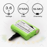 엘자르 (5팩) 3.6V 700mAh AAA Ni-MH 배터리 교체용 미들랜드 BAT3R BAT-3R AVP14 LXT600 LXT630 T51 T61 X-토커 워키 토키... 