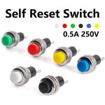 푸쉬버튼 10mm DS-316 푸시 단추 스위치 DS316 OFF-ON 순간 0.5A 250VAC 패널 마운트 10mm 블랙 그린 옐로우 블루 화이트 레드 5 개 20... 