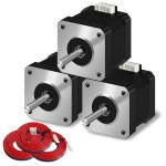 iMetrx Nema 17 스테퍼 모터 42x38mm 3PCS 17HS4401 1.5A-3.8V 2상 4선, 3D 프린터 모터용 1미터 케이블 포함 1.8도 42-23 : 지지이열