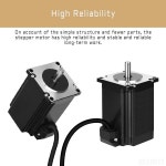 BESJMYT Nema 23 스테퍼 모터 3PCS 1.8 Deg(2000 스텝/레브) 2500mNm/354.03oz.in 81.5MM 바이폴라 5.0A 고토크 57 2상 4단계 : 지지이열