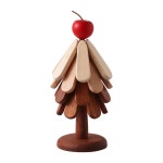 트리냄비받침 크리스마스 트리 냄비받침 집들이선물 접이식 받침대 우드 각인 호두나무 : 우디젠트