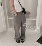 [원가이하/당일]미엘 098 원턱 팬츠 (2col) miel 바스락 여름바지 : 오큐페 occupe