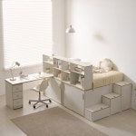 슈퍼싱글 대용량 수납 파티션 책장 책상 침대 프레임 1200 : 다원핸즈데코