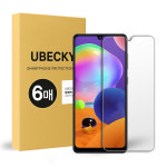 지문방지 방탄 강화유리필름 갤럭시A31, 6매입 : 유베키