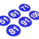 한스리빙 원형 62mm 에폭시 번호판 블루 51~100 숫자판 사우나번호표 : 커튼빌
