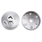 알루미늄 오일 필터 렌치 소켓 제거 도구, BMW, 아우디, 벤츠용, 74mm 14 플루트, 903 실버 색상 : 블랑에코컴퍼니