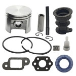 흡기 매니폴드 오일 씰이 있는 42.5mm 피스톤 키트 STIHL 025 MS250 MS 250 Chiansaw 연료 탱크 벤트 니들 케이지용 진공 라인 가스켓... 