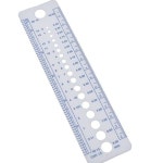 재봉자 뜨개질 바늘 게이지 인치 눈금자 크기 수선 : 홈타운24