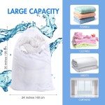 베를룬 30팩 세탁용 화이트 튼튼한 마감된 스트링으로 대형 24 36 블랙 여행 거주자 : 토탈이커30