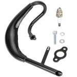 FVRITO 퍼포먼스 배기 머플러 확장 챔버 파이프 소음기 개스킷 50cc 66cc 80cc 엔진 가스 모터 자전거 블랙 2행정용 Black : 굿쇼핑몰30