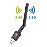 PC용 무선 USB 와이파이 어댑터, 네트워크 카드, 수신기, 듀얼 밴드 안테나, 컴퓨터 LAN 2.4G, 5G, 600M : 벨루체컴퍼니