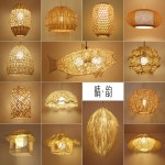 팬던트조명 라탄 등불 전등갓 배경 종이 라탄등갓 램프 식탁 아웃 수면등 까페 식사 라탄볼 : 화이트트리007