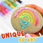 여아용 해슬드 매직 퍼프 펜, 버블 팝콘 컬러 페인트 프린트 펜 3D 아트 세이프 DIY 드로잉 : 지지이열