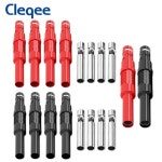 Cleqee 10PCS 32A 4mm 바나나 암 소켓 용접 커넥터 멀티 미터 테스트 리드 용 고전류 DIY 전기 어댑터 : 블랑에코컴퍼니