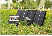 300W 휴대용 태양광 발전기 세트  (저장장치 + 접이식 태양광 모듈) : 솔라럭스 태양광 발전기
