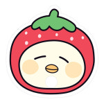 자유형 딸기오리 둥글이 부채 제작 소량 인쇄 행사 홍보용 샘플1개 : 포피스몰