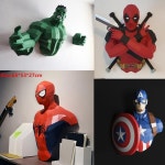 닥터 배너 3D 종이 모델 종이 공예 수제 교육 퍼즐,  장난감 선물, 애니메이션 장식, 집 장식, 벽 슈퍼 히어로 : 월드셀러몰