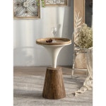 빈티지 베란다 원목 철제 캐비닛 제작하다 대리석 미니테이블 침대틈새 3단 정리 반원장 블랙 H2805 : 트렌드바잉샵