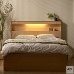 직코몰 H8325 2단 수납 LED 침대 Q 2colors 수납LED침대 : 인테리어가구전문몰