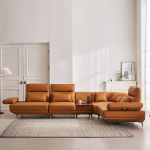 일마레하우스 노드 5인용 코너형 스윙 가죽 소파 : 일마레 하우스