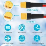 10AWG 3FT XT60 케이블 10 15 20 25 30 35 40 50 75 100FT 휴대용 발전소 태양광 패널 RC 배터리용 암수 커넥터 1FT : MAAYOUN01