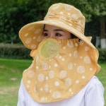 챙넓은 농사용 작업 농부 캐디 농사 할머니 일 모자 썬캡 : 마비제이