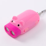 고급 2구 복돼지 자가발전 후레쉬 안전관리용품 캠핑전등 : 여눈샵