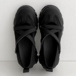 [G3458]여성 통굽 키높이 엑스 스트랩 찍찍이 스니커즈 운동화 : 새로이클라쓰