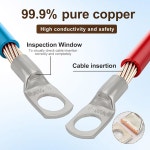 DTDZSC 두꺼운 구리 전선 러그 20PCS 통조림 게이지 8AWG-5/16(M8) : 씨유리테일