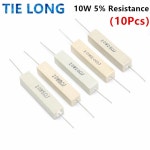 10PCS 10W 저항 25 30 3K 100 15 시멘트 33 1K 10 22 20 5R 저항기 10R 전력 1R 10K 2K 50R 0 1R : 퀴크마켓