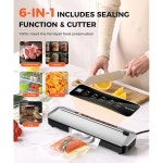 용 진공 밀봉기 디지털 머 건조 및 습윤 모드 10 백과 내장 커터 슬리버 를 갖춘 75Kpa 정밀 흡입력 6 in 1 Sliver : 노블 아틀리에