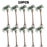 10Pcs 모델 나무 팜 스케일 트리 코코넛 팜 공원 열대 우림 풍경 디오라마 DIY 장식 디오라마 풍경 모델 : 도쏠라직구