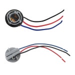 POVTII 2 PCS 1157 LED 전구 소켓 플러그 방수 ABS 신호 브레이크 백업 : 씨유리테일