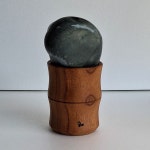 청 월석 수석 애완석 대나무통 좌대 포함 : needs4u