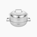 에지리 제노 무연마제찜기 파티웍 통5중 국내산 316스텐 인덕션 찜솥 24cm : 에지리EJIRY